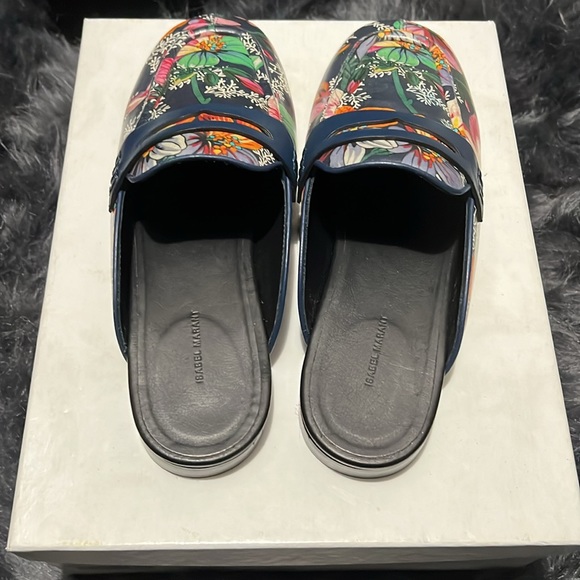 Brand New never worn Isabel Marant Blue Pattern Print Mule - Picture 2 of 5